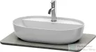 Duravit LUV 688x475 mm-es kvarckő pult kivágással, Quartz Stone Grey Structure LU946503333