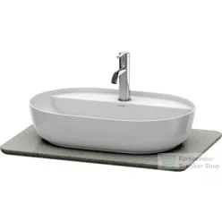   Duravit LUV 688x475 mm-es kvarckő pult kivágással, Quartz Stone Grey Structure LU946503333
