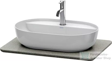 Duravit LUV 688x475 mm-es kvarckő pult kivágással, Quartz Stone Grey Structure LU946503333