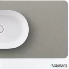 Duravit LUV 688x475 mm-es kvarckő pult kivágással, Quartz Stone Grey Structure LU946503333