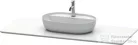 Duravit LUV 1388x595 mm-es kvarckő pult kivágással, Quartz Stone White Structure LU946601717