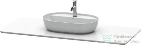 Duravit LUV 1388x595 mm-es kvarckő pult kivágással, Quartz Stone White Structure LU946601717