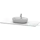 Duravit LUV 1388x595 mm-es kvarckő pult kivágással, Quartz Stone White Structure LU946601717