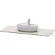 Duravit LUV 1388x595 mm-es kvarckő pult kivágással, Quartz Stone Sand Structure LU946602525