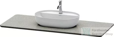Duravit LUV 1388x595 mm-es kvarckő pult kivágással, Quartz Stone Grey Structure LU946603333