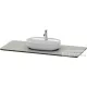 Duravit LUV 1388x595 mm-es kvarckő pult kivágással, Quartz Stone Grey Structure LU946603333