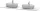Duravit LUV 1783x 595 mm-es pult 2 kivágással, Quartz Stone White Structure LU9467B1717