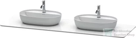 Duravit LUV 1783x 595 mm-es pult 2 kivágással, Quartz Stone White Structure LU9467B1717