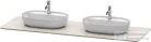 Duravit LUV 1783x 595 mm-es pult 2 kivágással, Quartz Stone Sand Structure LU9467B2525