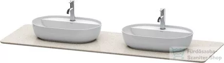Duravit LUV 1783x 595 mm-es pult 2 kivágással, Quartz Stone Sand Structure LU9467B2525