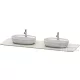 Duravit LUV 1783x 595 mm-es pult 2 kivágással, Quartz Stone Sand Structure LU9467B2525