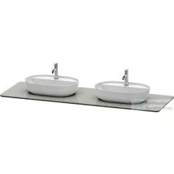   Duravit LUV 1783x 595 mm-es pult 2 kivágással, Quartz Stone Grey Structure LU9467B3333