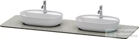 Duravit LUV 1783x 595 mm-es pult 2 kivágással, Quartz Stone Grey Structure LU9467B3333