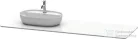 Duravit LUV 1783x 595 mm-es pult 1 db bal oldali kivágással, Quartz Stone White Structure LU9468L1717