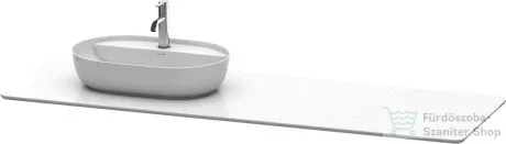 Duravit LUV 1783x 595 mm-es pult 1 db bal oldali kivágással, Quartz Stone White Structure LU9468L1717