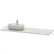 Duravit LUV 1783x 595 mm-es pult 1 db bal oldali kivágással, Quartz Stone Sand Structure LU9468L2525