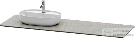 Duravit LUV 1783x 595 mm-es pult 1 db bal oldali kivágással, Quartz Stone Grey Structure LU9468L3333