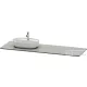 Duravit LUV 1783x 595 mm-es pult 1 db bal oldali kivágással, Quartz Stone Grey Structure LU9468L3333