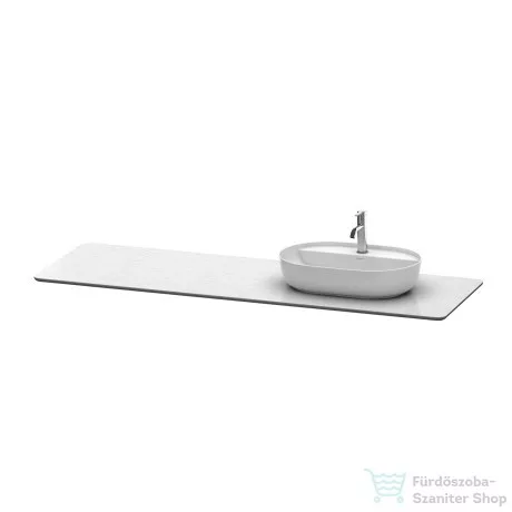 Duravit LUV 1783x 595 mm-es pult 1 db jobb oldali kivágással, Quartz Stone White Structure LU9468R1717