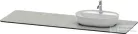 Duravit LUV 1783x 595 mm-es pult 1 db jobb oldali kivágással, Quartz Stone Grey Structure LU9468R3333