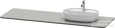 Duravit LUV 1783x 595 mm-es pult 1 db jobb oldali kivágással, Quartz Stone Grey Structure LU9468R3333
