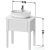Duravit LUV 638x450 mm-es 1 fiókos alsószekrény mosdópulthoz,Nordic White Satin Matt Lacquer LU956003939