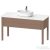 Duravit LUV 1338x570 mm-es 1 fiókos alsószekrény mosdópulthoz,Almond Satin Matt LU956105454