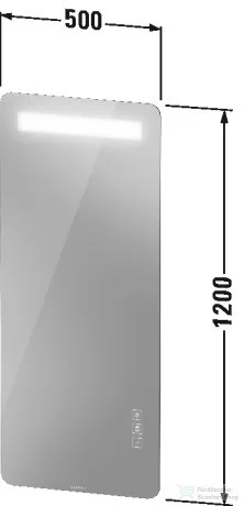 Duravit LUV 500x1200 fali tükör fűtéssel,LED világítással,LU966700000