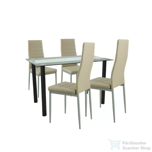 Leziter Mezza 4+1 étkező garnitúra bézs-szürke LUA120B_DA258BEG_4