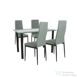   Leziter Mezza 4+1 étkező garnitúra szürke-fekete LUA120B_DA258GB_4