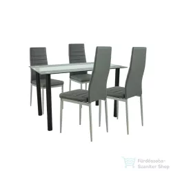   Leziter Mezza 4+1 étkező garnitúra szürke-szürke LUA120B_DA258GG_4