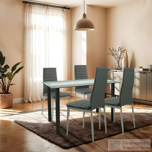 Leziter Mezza 4+1 étkező garnitúra szürke-szürke LUA120B_DA258GG_4