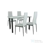 Leziter Mezza 4+1 étkező garnitúra fehér-szürke LUA120B_DA258WG_4