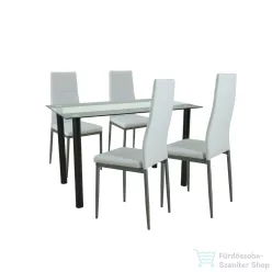   Leziter Mezza 4+1 étkező garnitúra fehér-szürke LUA120B_DA258WG_4