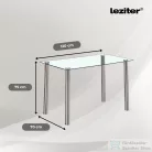 Leziter Velon 4+1 étkező garnitúra fehér-fekete LUA120W_DA232AB_4