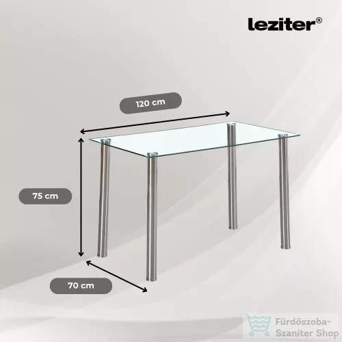 Leziter Velon 4+1 étkező garnitúra fehér-fekete LUA120W_DA232AB_4