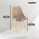 Leziter Velon 4+1 étkező garnitúra fehér-fekete LUA120W_DA232AB_4