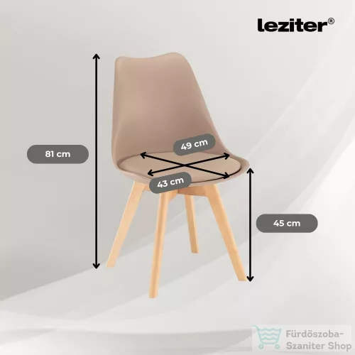 Leziter Velon 4+1 étkező garnitúra fehér-fekete LUA120W_DA232AB_4