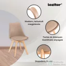 Leziter Velon 4+1 étkező garnitúra fehér-fekete LUA120W_DA232AB_4