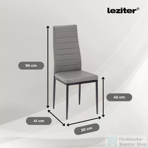 Leziter Mateo 4+1 étkező garnitúra szürke-fekete LUA120W_DA258GB_4