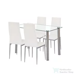   Leziter Mateo 4+1 étkező garnitúra fehér-szürke LUA120W_DA258WG_4