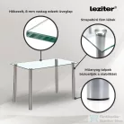 Leziter Mateo 4+1 étkező garnitúra fehér-szürke LUA120W_DA258WG_4