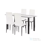 Leziter Denton 4+1 étkező garnitúra fehér-fekete LUA140B_DA258WB_4