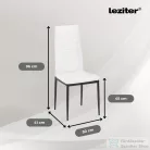 Leziter Denton 4+1 étkező garnitúra fehér-fekete LUA140B_DA258WB_4