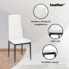 Leziter Denton 4+1 étkező garnitúra fehér-fekete LUA140B_DA258WB_4