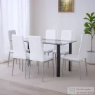 Leziter Denton 6+1 étkező garnitúra fehér-szürke LUA140B_DA258WG_6