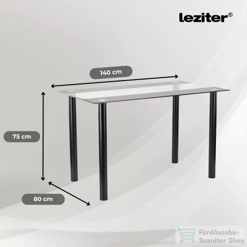 Leziter Denton 6+1 étkező garnitúra fehér-szürke LUA140B_DA258WG_6