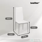 Leziter Denton 6+1 étkező garnitúra fehér-szürke LUA140B_DA258WG_6