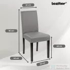Leziter Cadiz 6+1 étkező garnitúra fekete-szürke LUA140B_LKE-GR_6