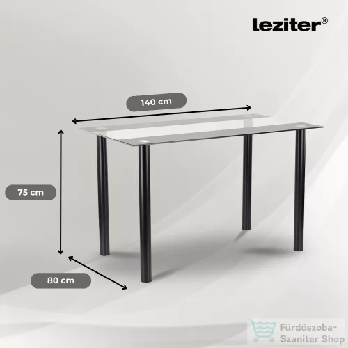Leziter Cadiz 6+1 étkező garnitúra fekete-szürke LUA140B_LKE-GR_6
